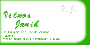 vilmos janik business card